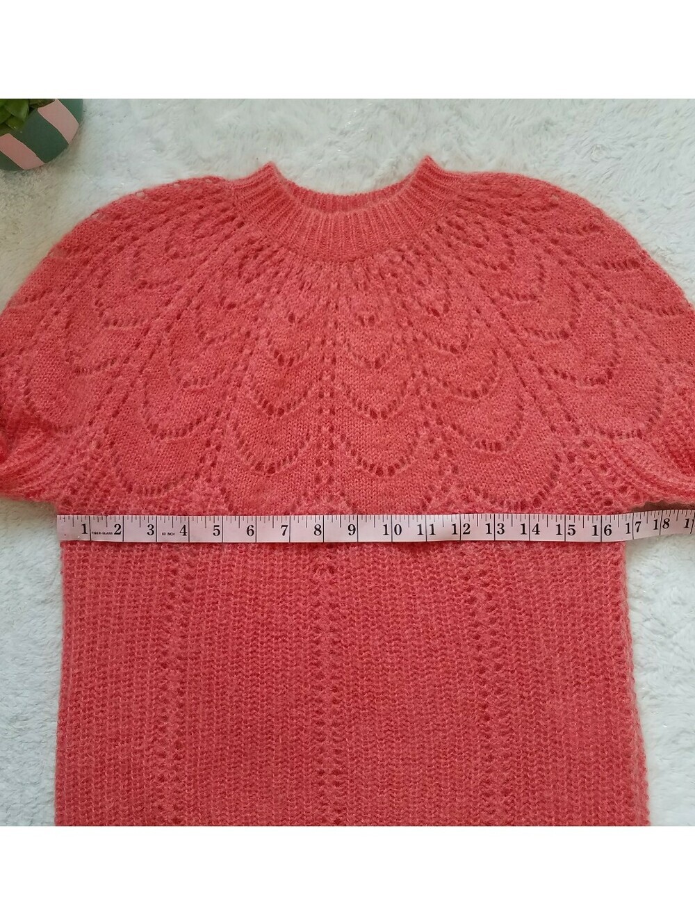 Sezane Paulin Jumper Sweater in Coral - Picture 7 of 10